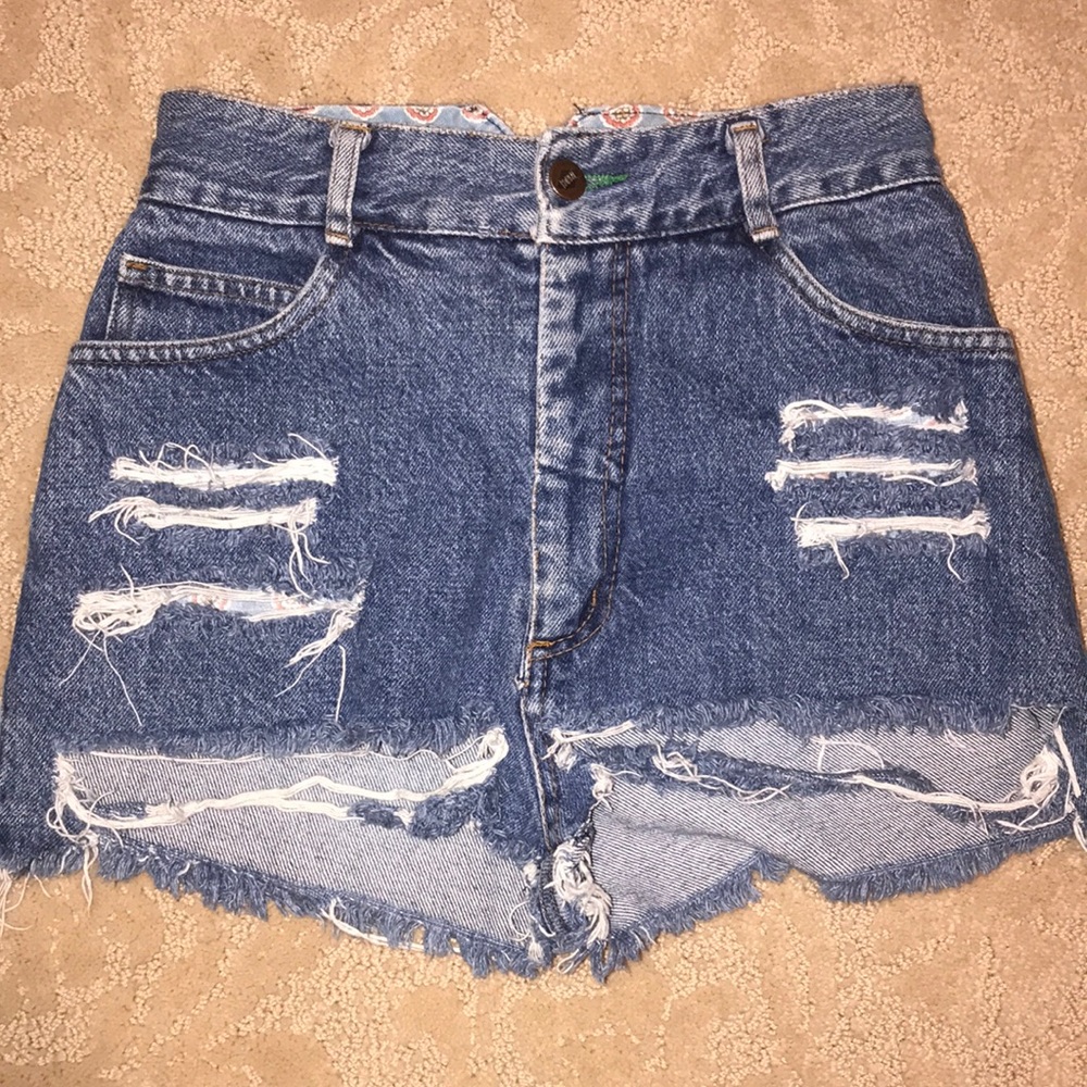 Distressed Bongo “Mom” shorts